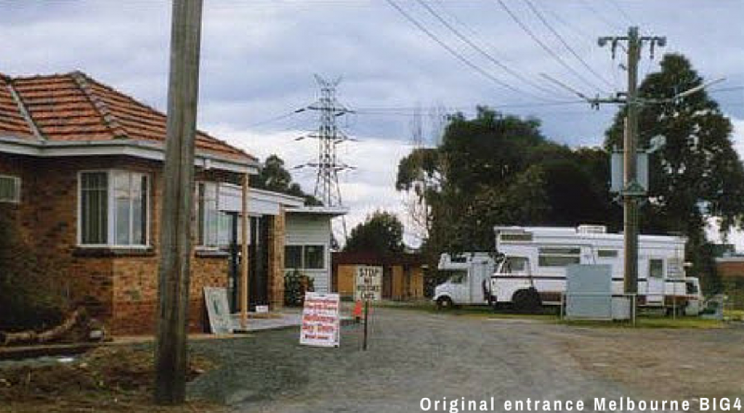 Historical Photo of Melbourne BIG4 Holiday Park Original Entrance 